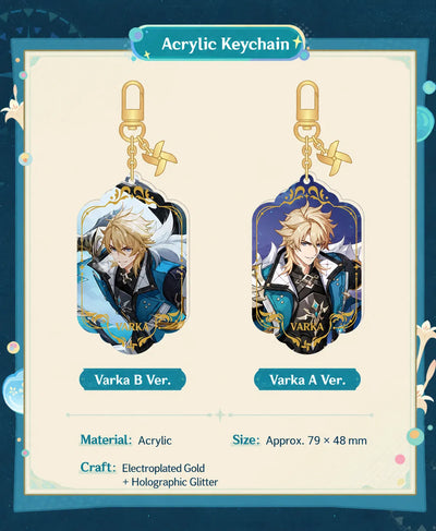 Genshin Impact Homeward, He Who Caught the Wind Varka Acrylic Keychain Details