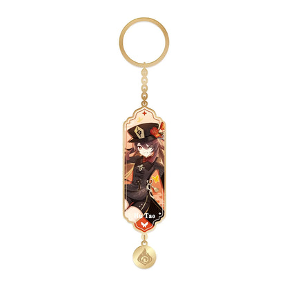 Genshin Impact Hu Tao character illustration metal epoxy keychain charm