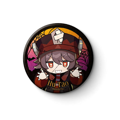 Genshin Impact Hu Tao Halloween dress up chibi badge collectible anime pin