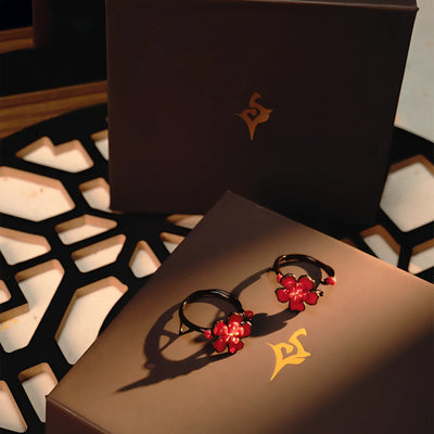 Genshin Impact Hu Tao imprint series ring full view product display