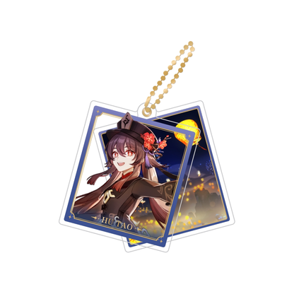 Genshin Impact Hu Tao rotating double-sided acrylic keychain