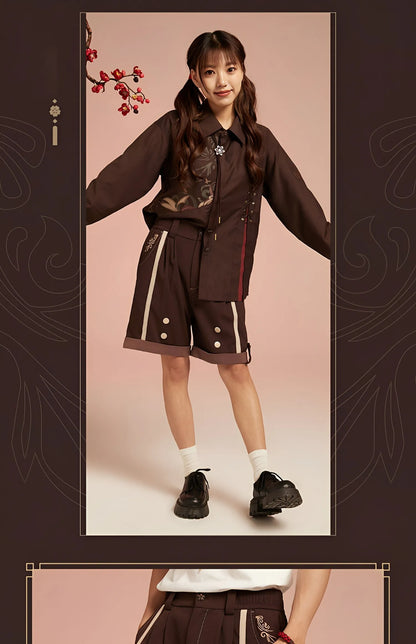 Hu Tao shorts multi angle front and side view