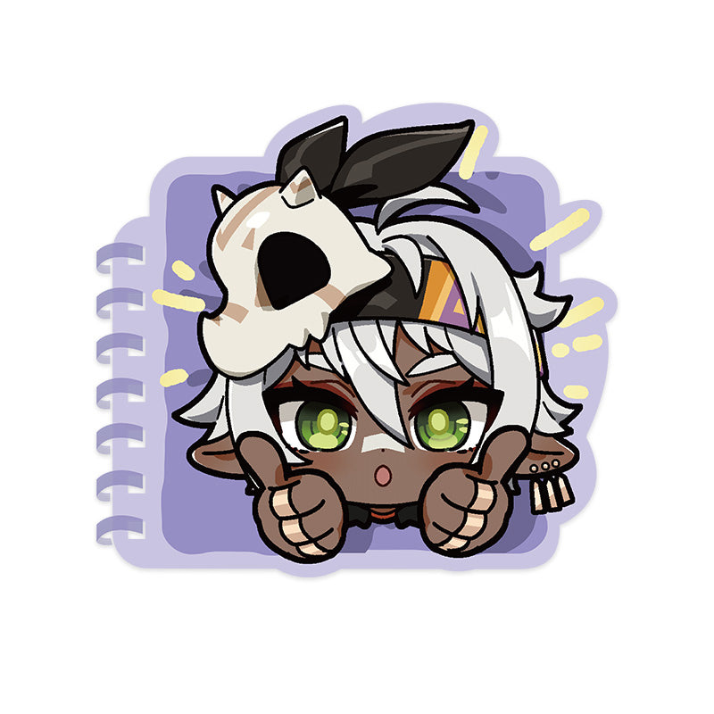Genshin Iansan Q Version Expression Series spiral notepad featuring chibi Natlan character artwork