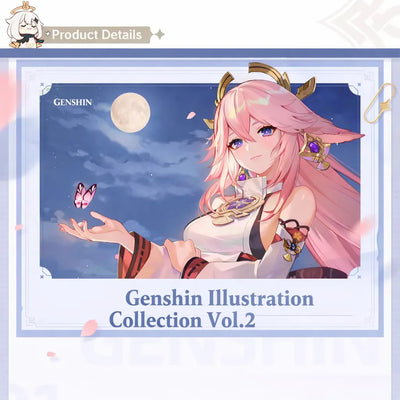 Genshin Impact Illustration Collection Vol.2 box front design art book packaging