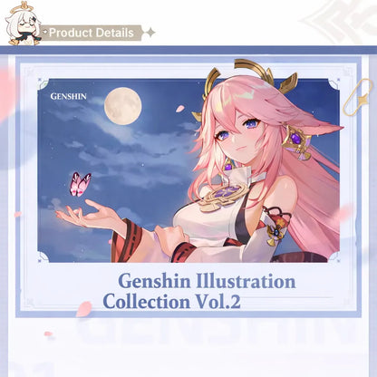 Genshin Impact Illustration Collection Vol.2 box front design art book packaging