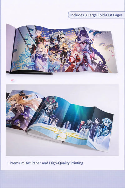 Genshin Impact Illustration Collection Vol.2 character illustration pages display
