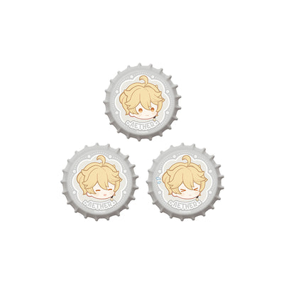 Genshin Impact Imaginarum Series Aether Q version bottle cap emblem set chibi badge merchandise