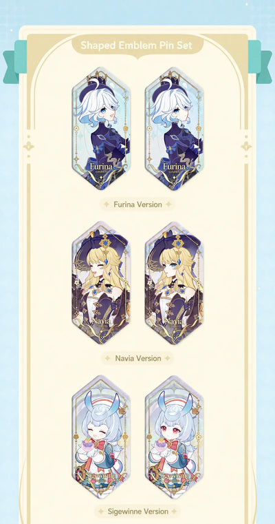Genshin Impact Imaginarum Series Furina themed merchandise character display