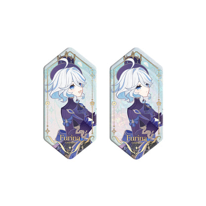 Genshin Imaginarum Series Furina shaped emblem pin set collectible character badge merchandise