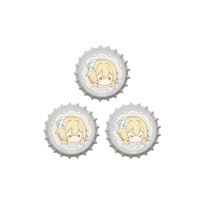 Genshin Impact Imaginarum Series Lumine Q version bottle cap emblem set chibi badge merchandise