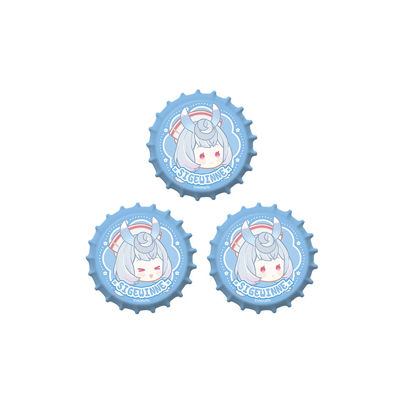 Genshin Impact Imaginarum Series Sigewinne Q version bottle cap emblem set chibi badge merchandise