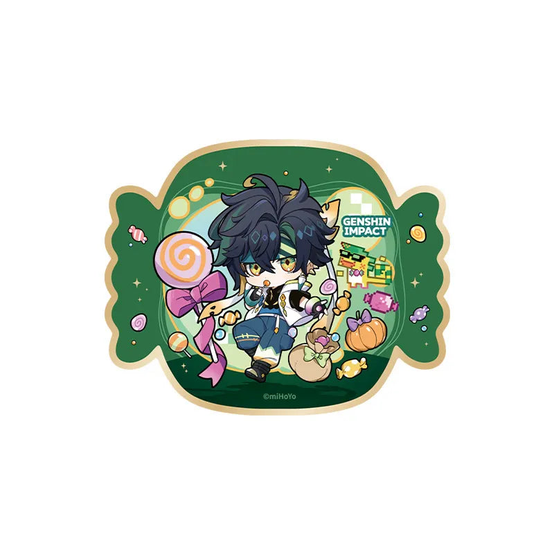 Kinich exclusive shikishi bonus with candy-themed artwork on white background