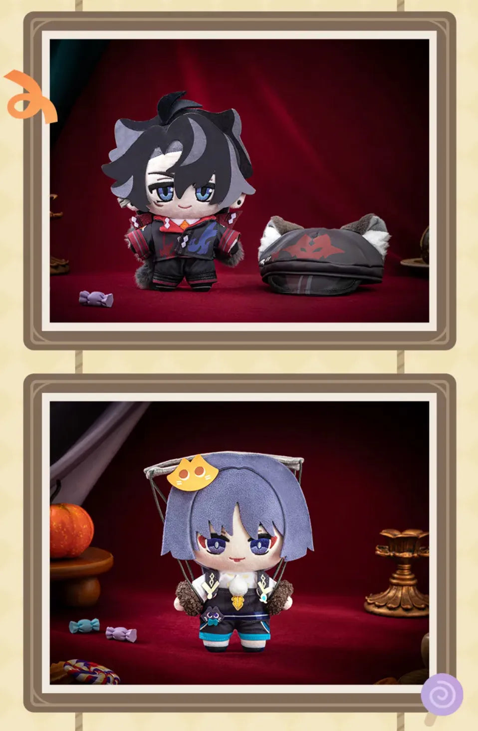 Immernachtreich Reverie Series Plush Dolls Halloween-themed display details