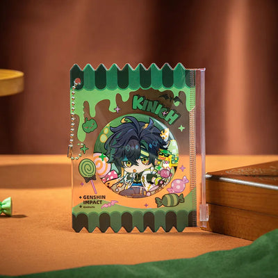 Genshin Immernachtreich Reverie Series badge collection featuring six character themed badge designs