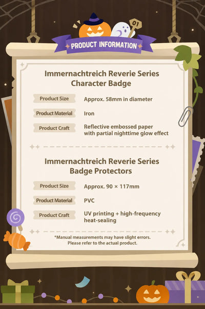 Genshin Impact Immernachtreich Reverie Series badge featuring reflective paper effects and detailed finish