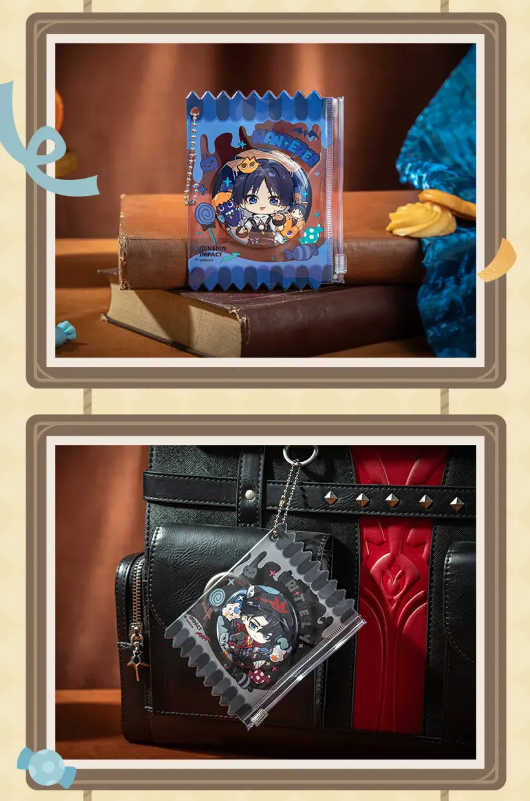 Genshin Impact Immernachtreich Reverie Series badge sleeve featuring protective PVC cover design