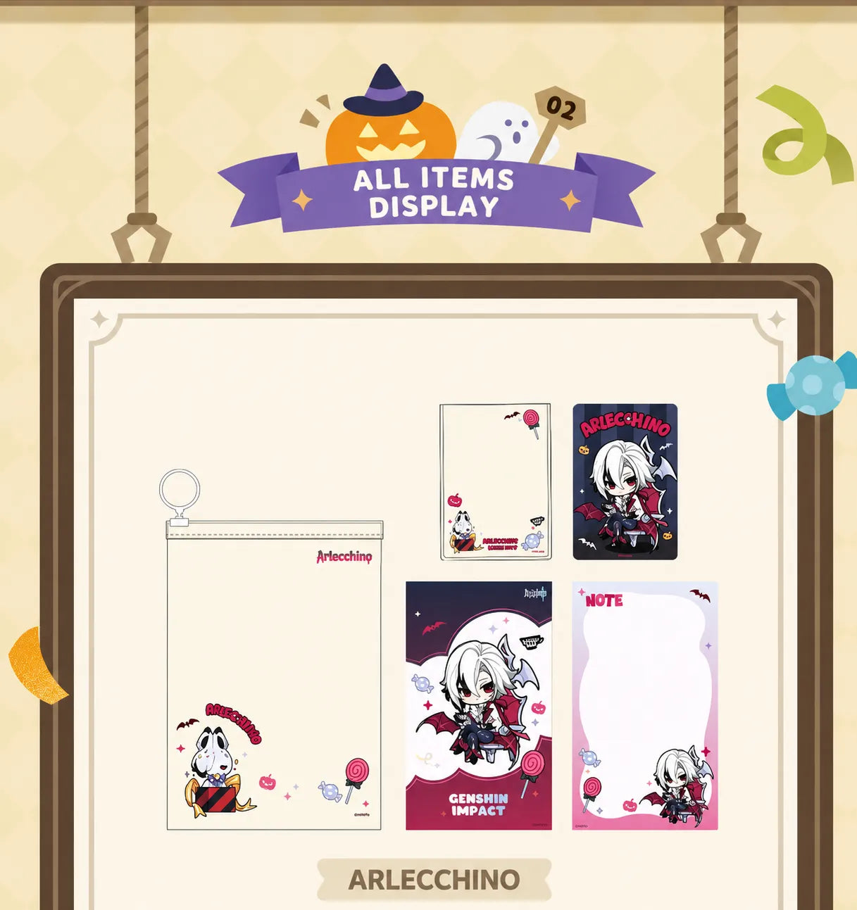 Genshin Immernachtreich Reverie Series card set featuring character themed illustrations and collectible designs
