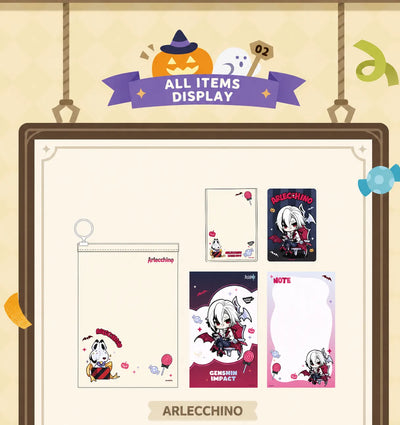Genshin Immernachtreich Reverie Series card set featuring character themed illustrations and collectible designs
