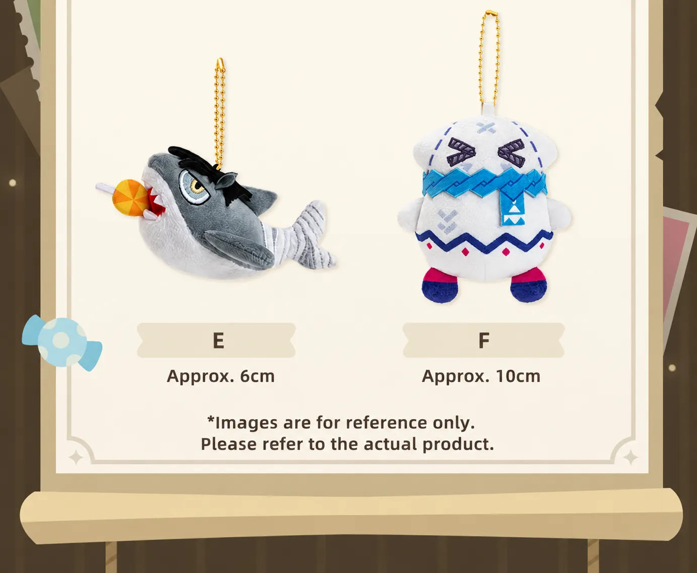 Genshin Immernachtreich Reverie Series Plush Hanging Charm featuring Klee Wanderer Wriothesley and Citlali