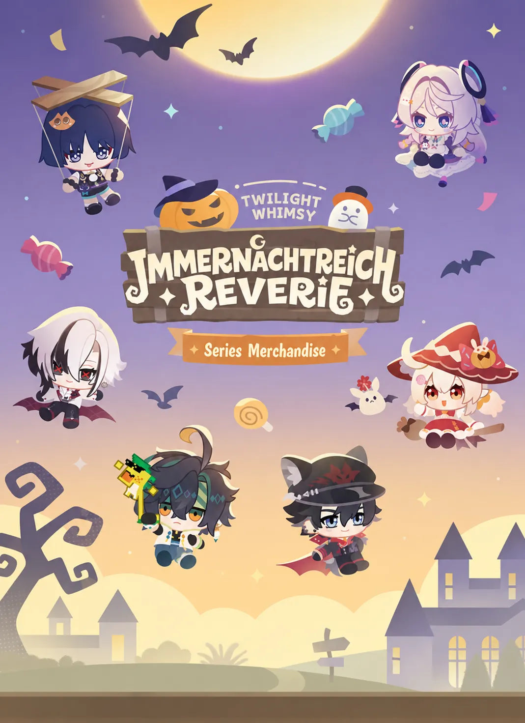 Genshin Impact Immernachtreich Reverie Series Plush Dolls Halloween-themed collection cover