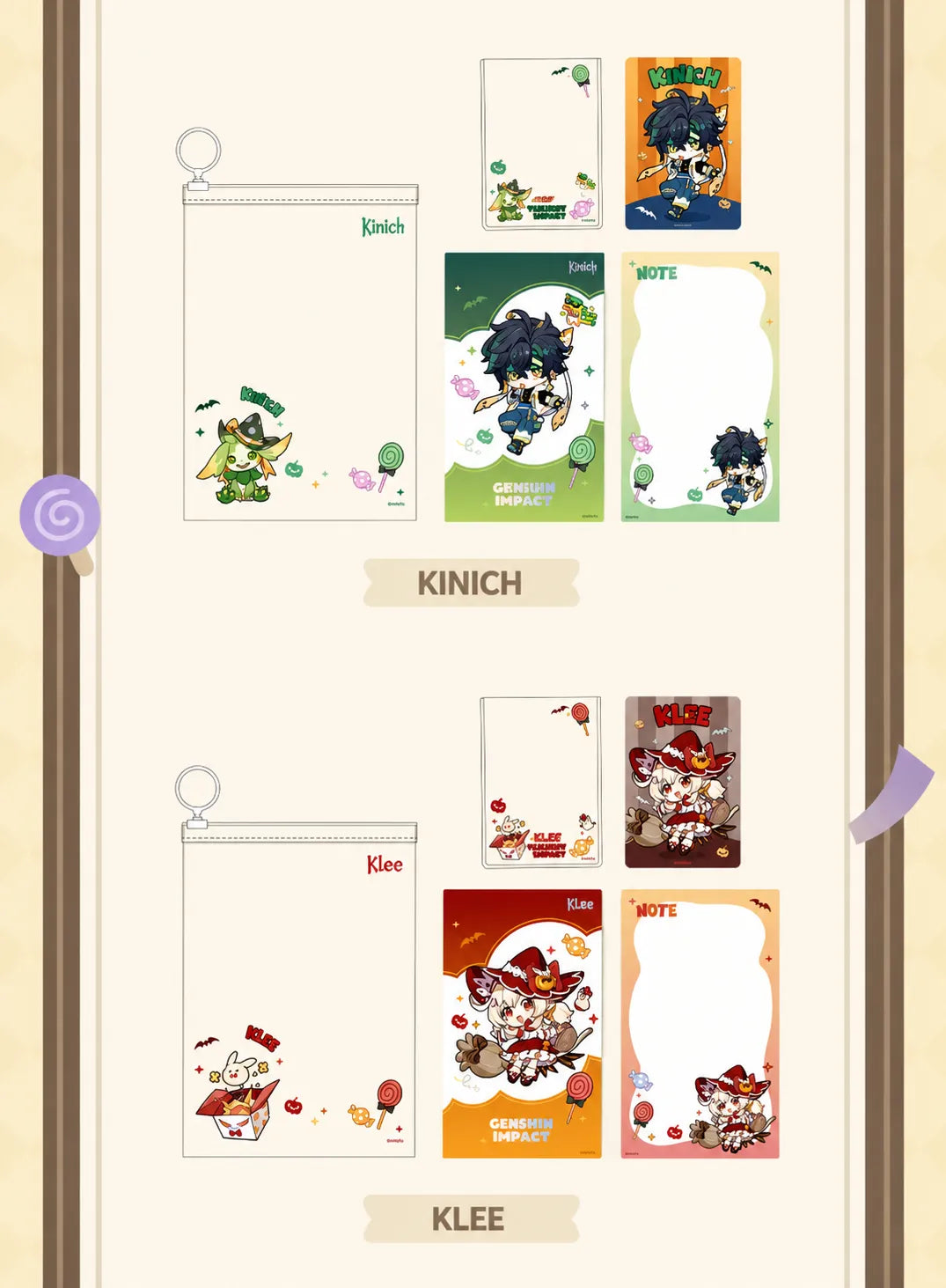 Genshin Immernachtreich Reverie Series zipper pouch featuring cute character artwork and practical storage design