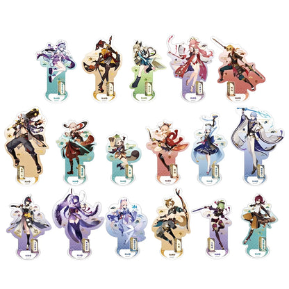 Genshin Impact Inazuma character acrylic stand collection featuring Raiden Shogun Ayaka Yae Miko Kazuha