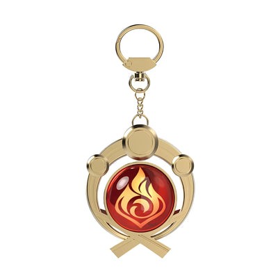 Genshin Impact Inazuma Pyro vision keychain fire element accessory