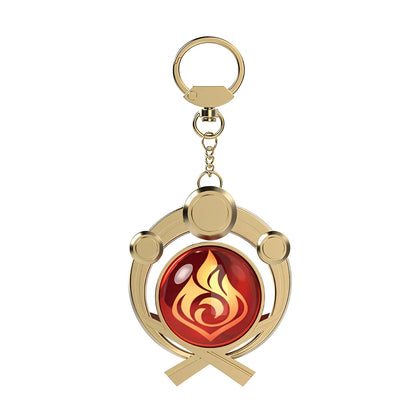 Genshin Impact Inazuma Pyro vision keychain fire element accessory