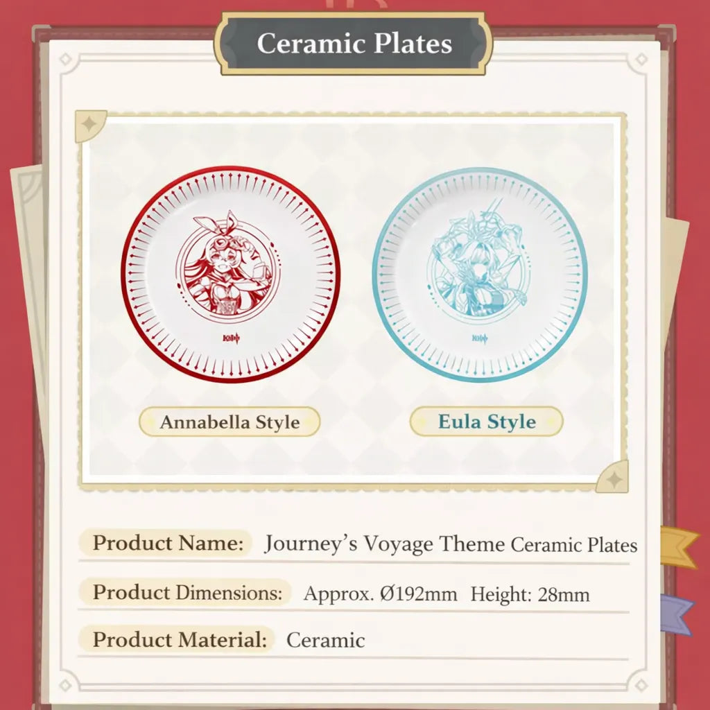Genshin Impact Journey's Voyage full product lineup Amber and Eula items