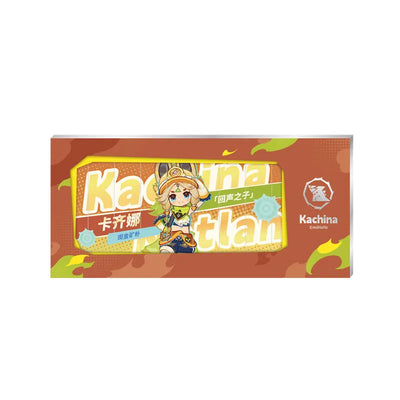 Kachina raffle ticket from the Nation of Pyro Series featuring collectible layered card design and colorful Natlan themed artwork
