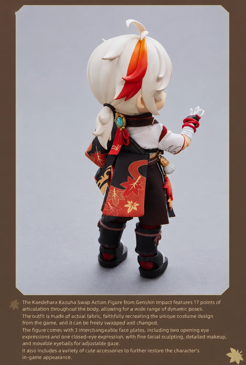 Kaedehara Kazuha figure articulation and fabric outfit details