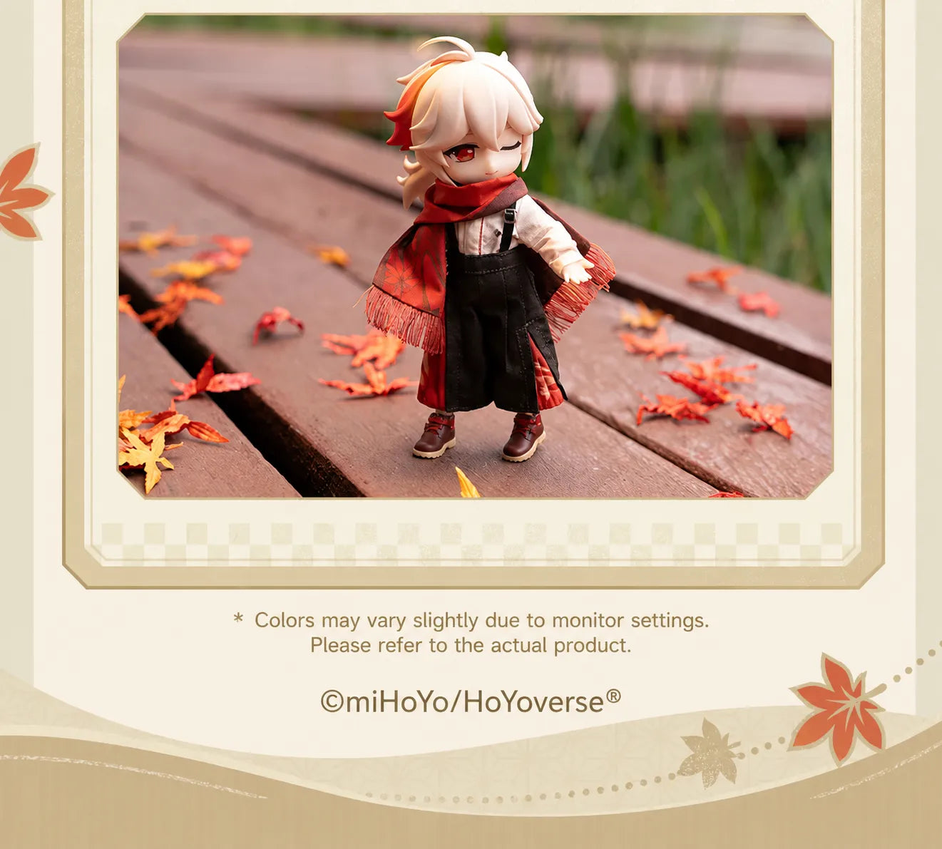 Kaedehara Kazuha outfit changeable figure displayed in an autumn maple scene