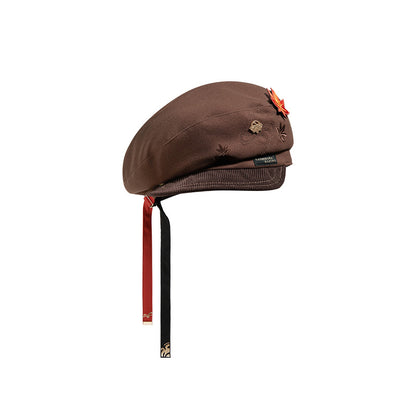 Kaedehara Kazuha themed beret isolated on white background