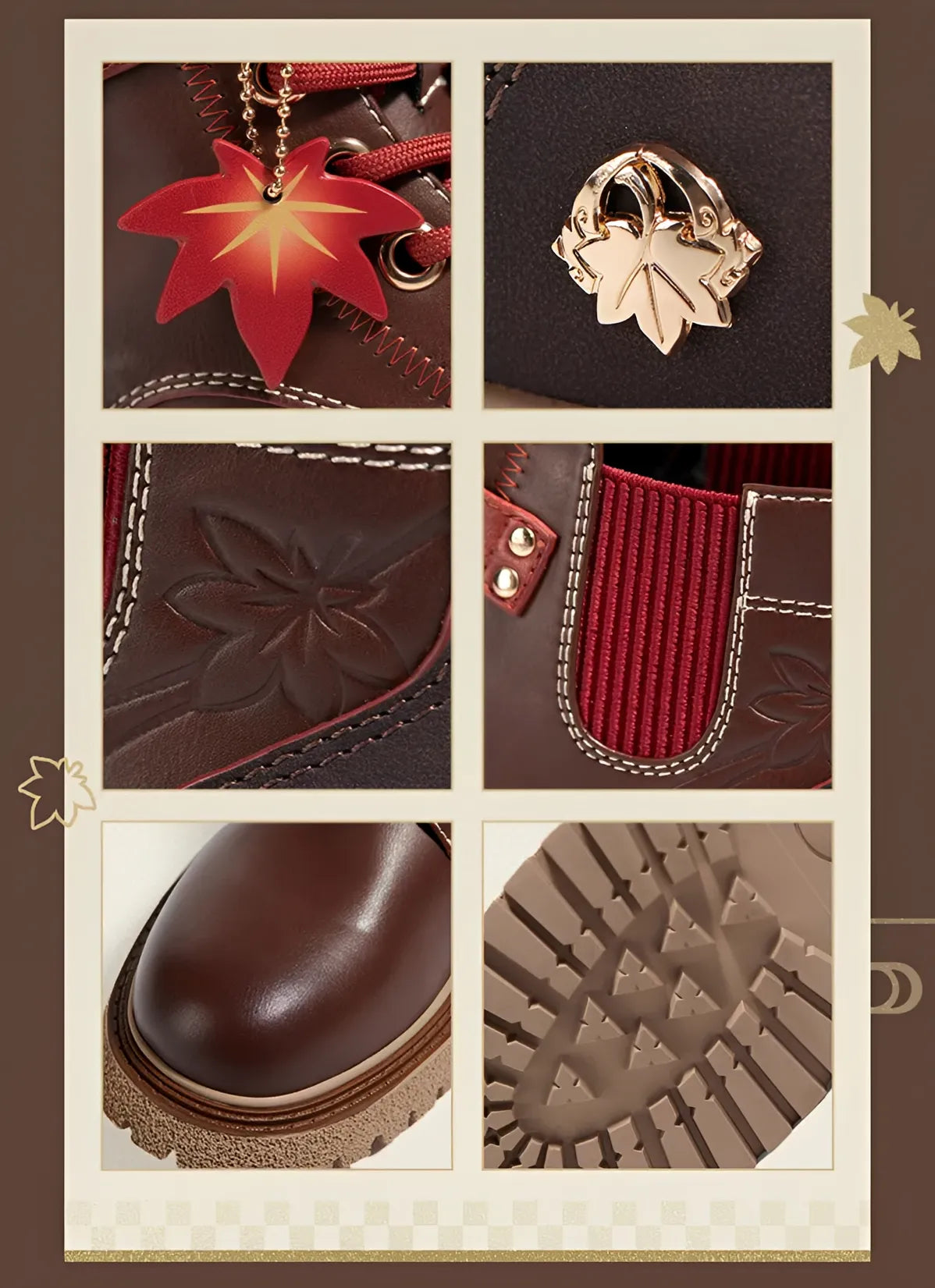 Genshin Impact Kaedehara Kazuha themed short boots fashion styling display