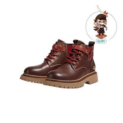 Kaedehara Kazuha themed short boots isolated on white background