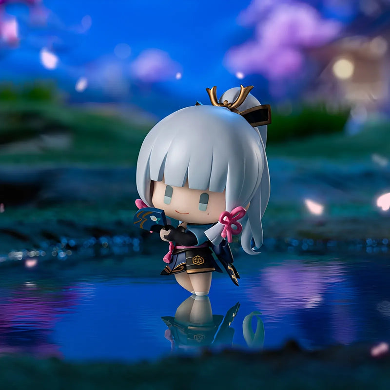 Genshin Impact Kamisato Ayaka Battlefield Heroes blind box figure with elegant chibi design and themed base