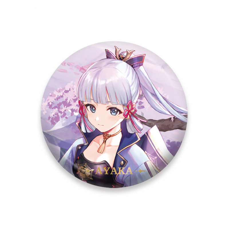 Genshin Impact Kamisato Ayaka character badge anime collectible pin