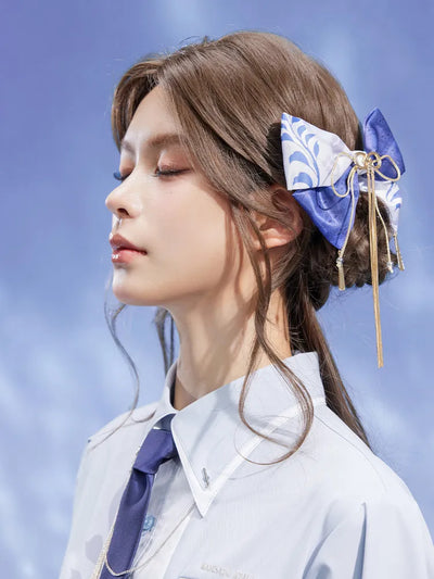 Elegant Kamisato Ayato butterfly bow charm collectible merchandise