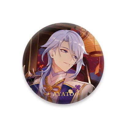 Genshin Impact Kamisato Ayato character badge anime collectible pin