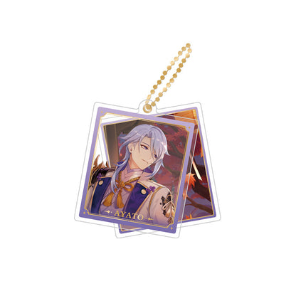 Genshin Impact Kamisato Ayato rotating double-sided acrylic keychain