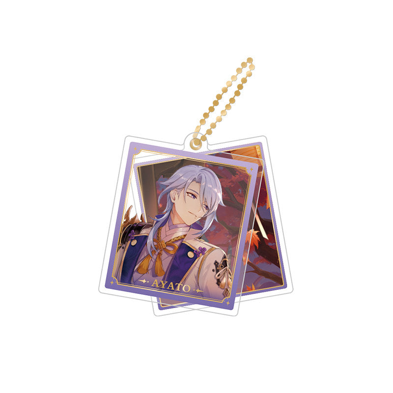 Genshin Impact Kamisato Ayato rotating double-sided acrylic keychain