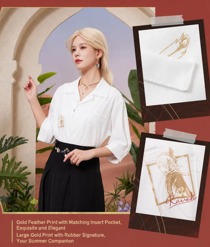 kaveh shirt sleeve cut relaxed fit structure detail