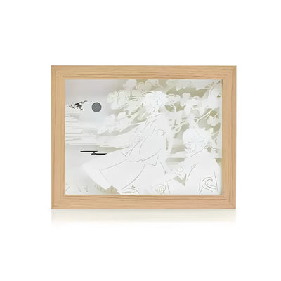 Genshin Impact Kaedehara Kazuha layered art paper shadow lamp with warm glow lighting and rechargeable battery, decorative anime collectible light