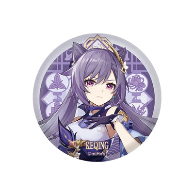 Genshin Impact Keqing Character Badge Liyue Harbor Series Collectible Pin