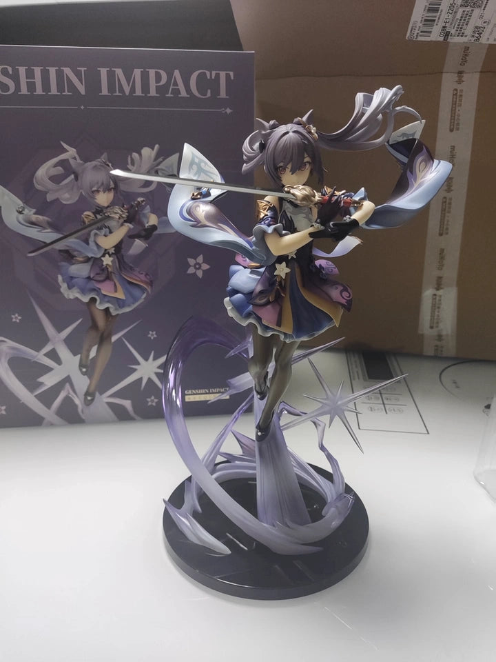 Customer photo of Keqing Genshin Impact figure with dynamic pose and detailed outfit