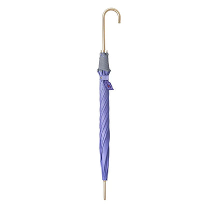 Keqing long handle umbrella from Genshin featuring rain activated dark pattern design and elegant purple canopy