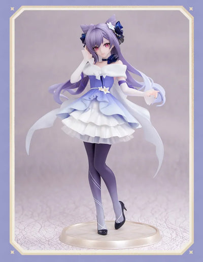 Keqing 1/8 scale figure hair, ribbons and dress detail display