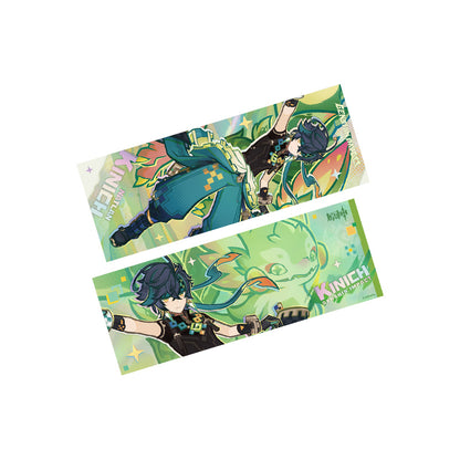 Genshin Impact Kinich laser ticket from The Rhythms of the Cosmic Trail Series with holographic character artwork