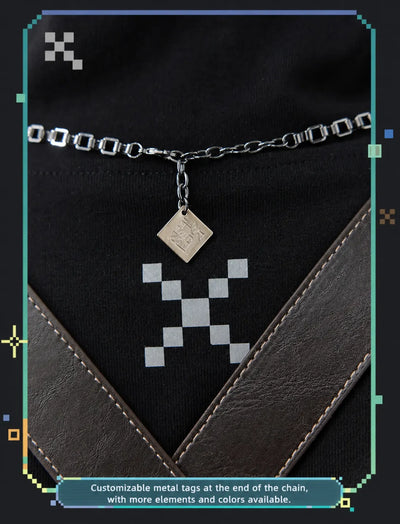 Adjustable extension chain feature display