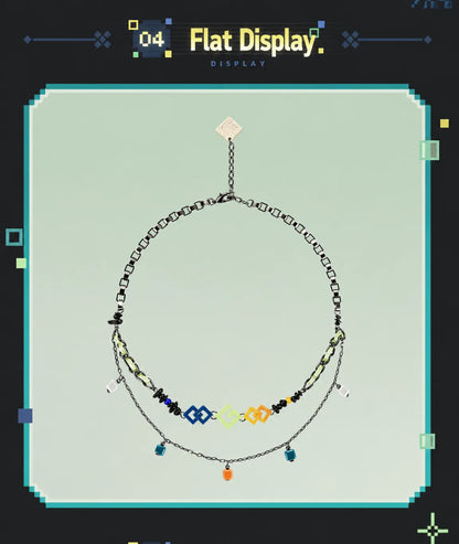 Kinich themed double layer necklace complete display